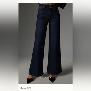 Frame Triple Binding High-Rise Stretch Wide-Leg Jeans